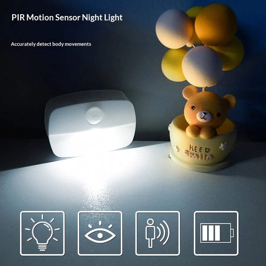 Motion Sensor LED Night Light — Plug-In, 3 Modes, Auto On/Off