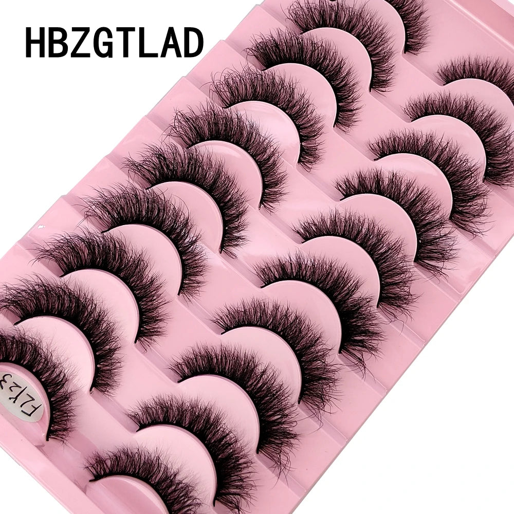 Faux Mink False Lashes — 10 Pairs Natural & Wispy Handcrafted Eyelashes