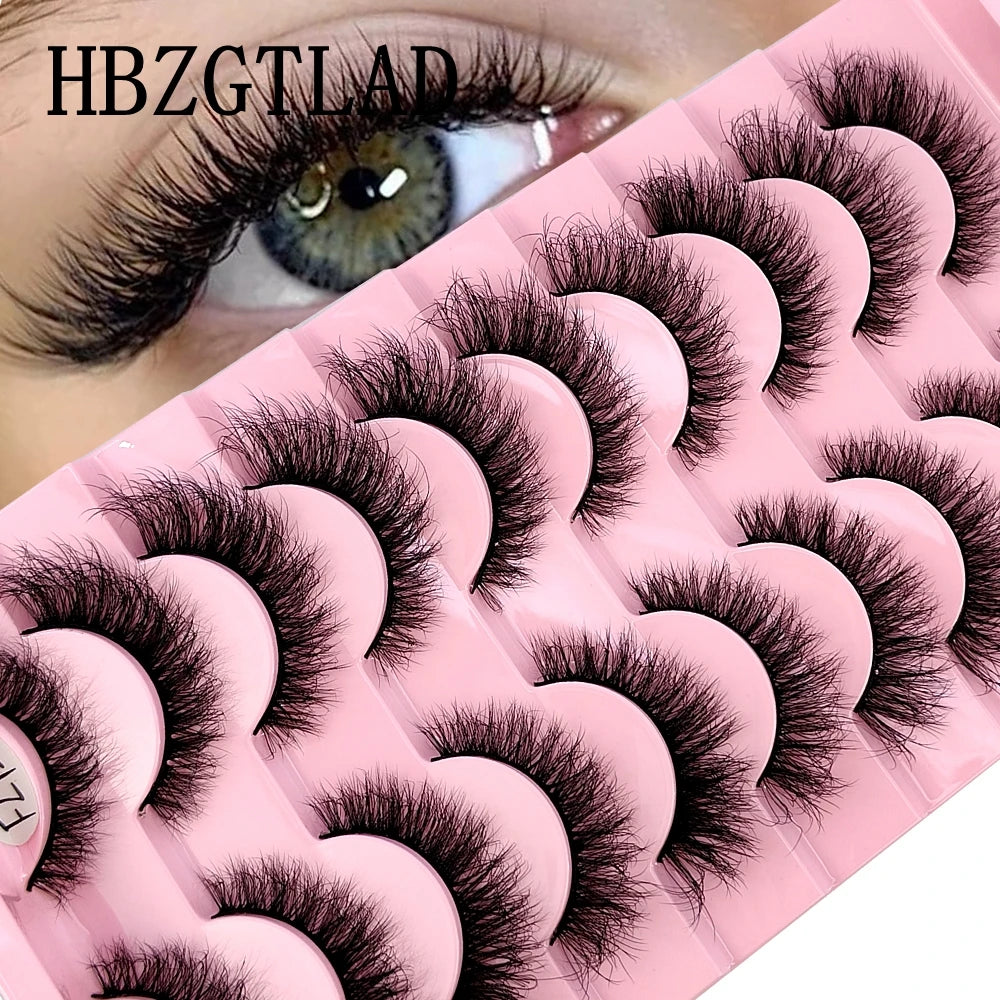 Faux Mink False Lashes — 10 Pairs Natural & Wispy Handcrafted Eyelashes