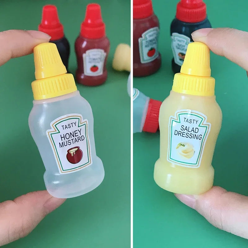 Mini Condiment Squeeze Bottles 25ml — Portable Sauce Dispensers for Lunchboxes (4 or 8pcs)