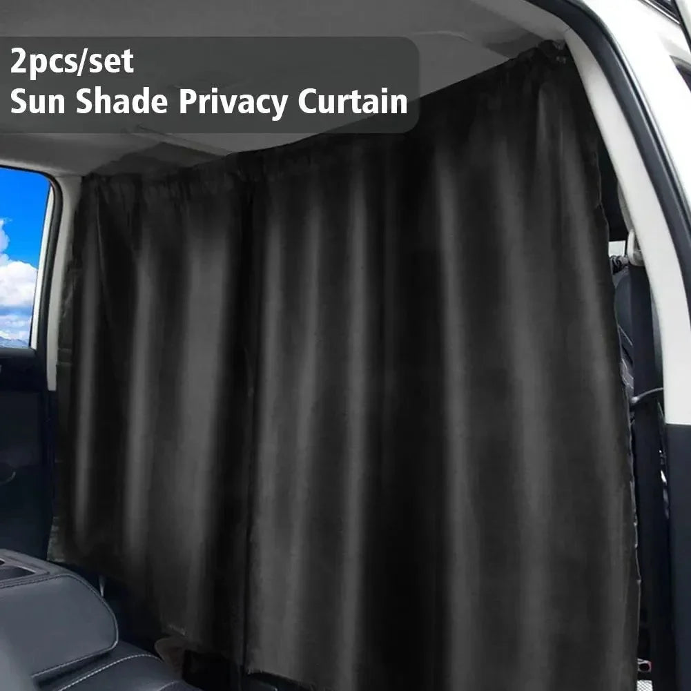 Car Privacy Partition Curtain — Rear Seat Insulation Shade for Cars, RVs & Vans