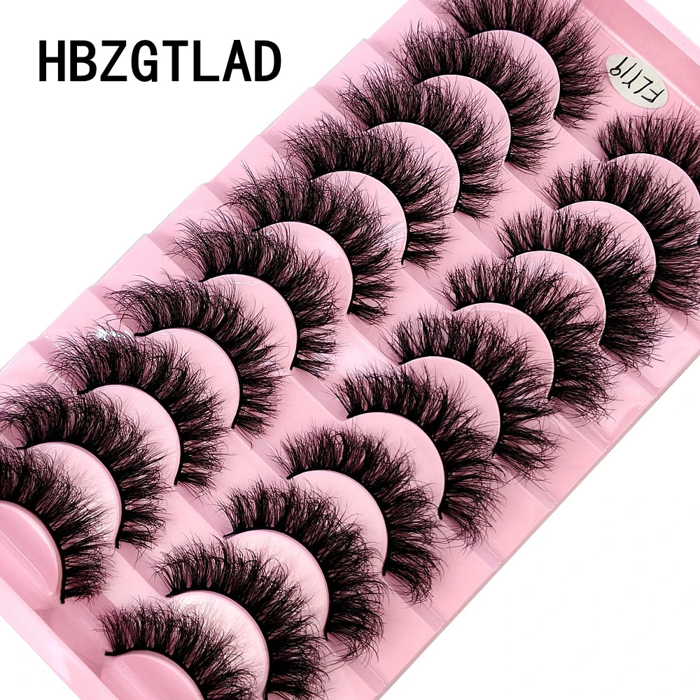 Faux Mink False Lashes — 10 Pairs Natural & Wispy Handcrafted Eyelashes