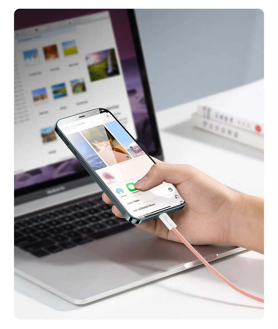 20W Fast Charging Braided USB-C to Lightning Cable — For iPhone, iPad & MacBook