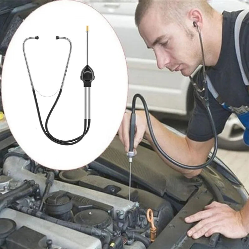 Automotive Engine Cylinder Stethoscope — Mechanic’s Diagnostic Hearing Tool for Car Engine Block