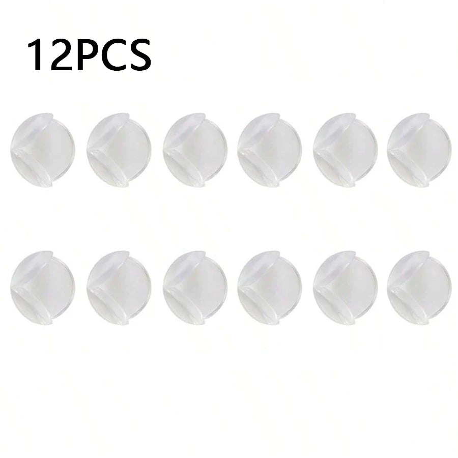 Protectores de esquina y bordes de mesa seguros para bebés — Paquete de 12 protectores de PVC para muebles a prueba de niños