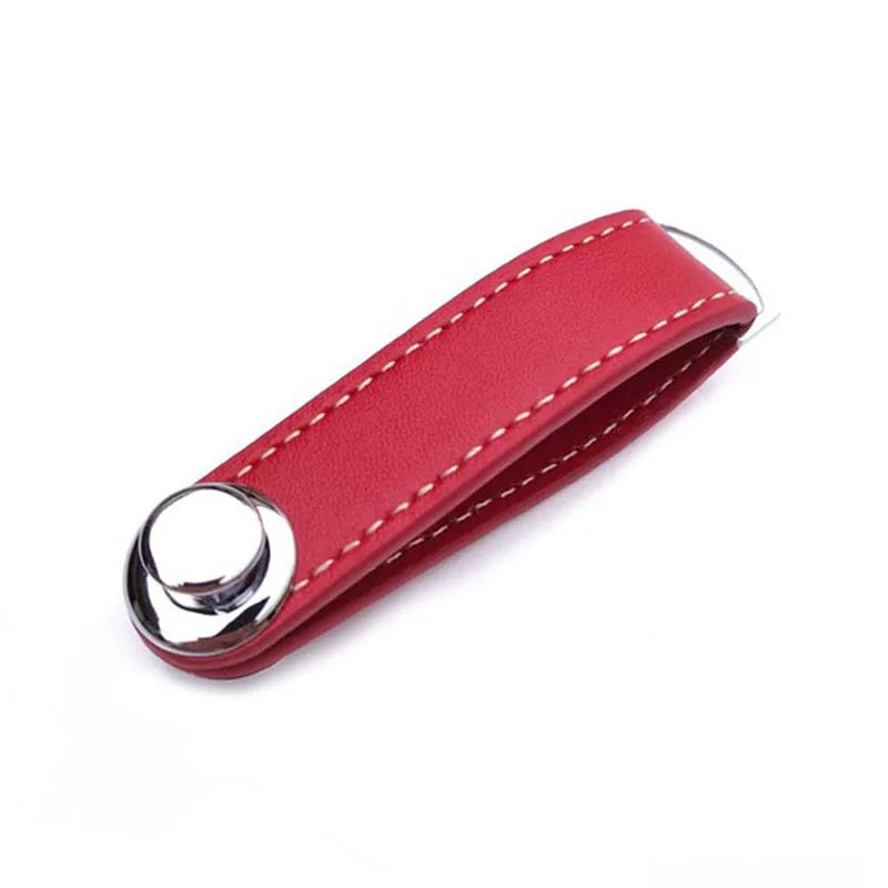 Smart Leather Key Organizer Wallet — Compact Car Key Pouch with Keychain Ring & Hooks