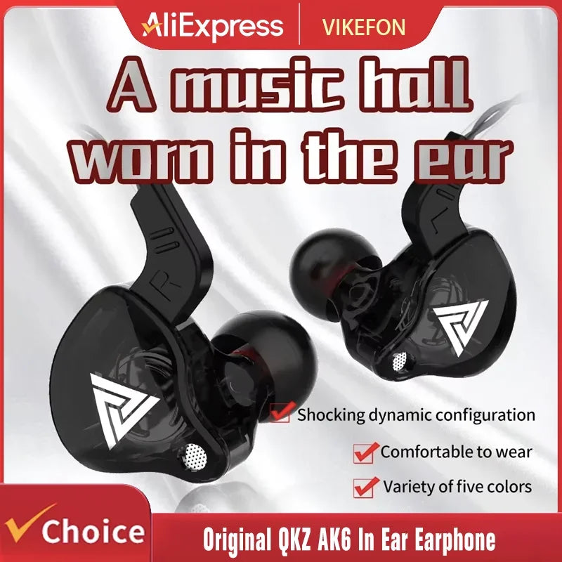 Auriculares internos con cable y micrófono — Sonido de alta fidelidad y bajos profundos, conector universal de 3,5 mm