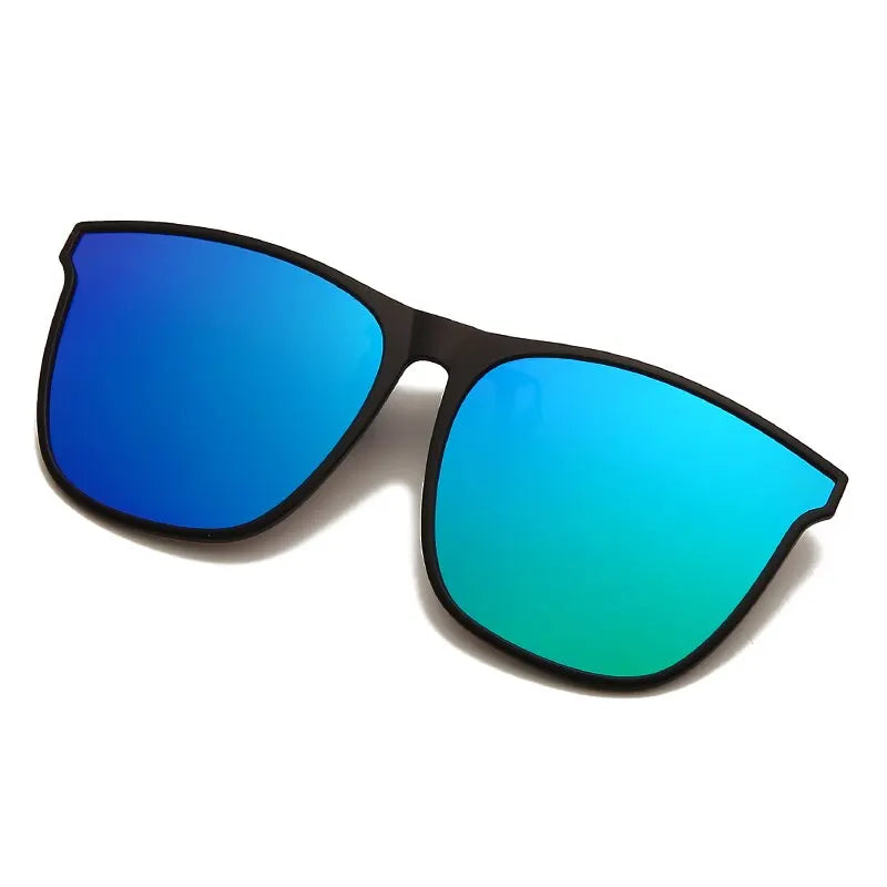Gafas de sol polarizadas fotocromáticas de clip — Cuadradas, antideslumbrantes UV400, estilo vintage
