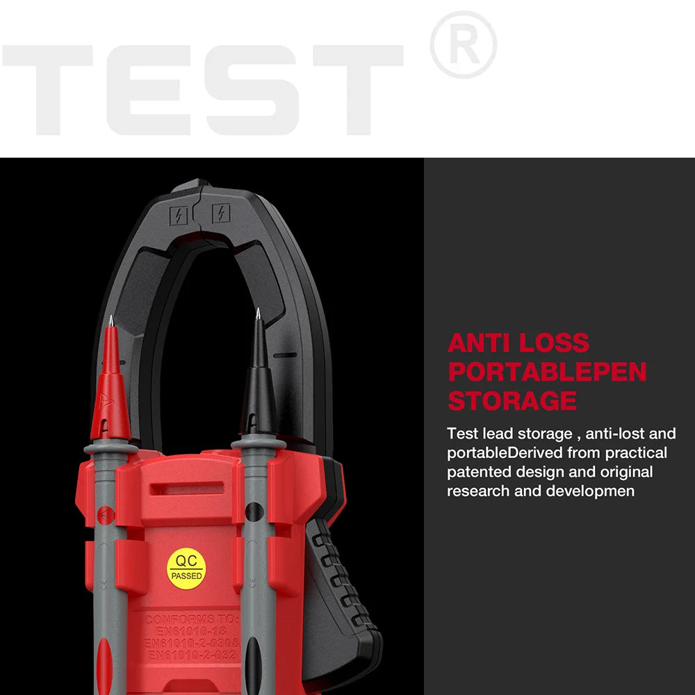 HABOTEST HT208 AC/DC Digital Clamp Meter — True RMS Multimeter with NCV & Capacitance