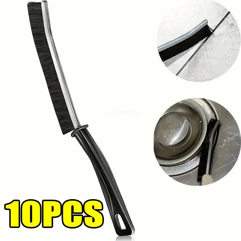 Crevice Cleaning Brush Set — Hard Bristle Gap & Grout Scrubber