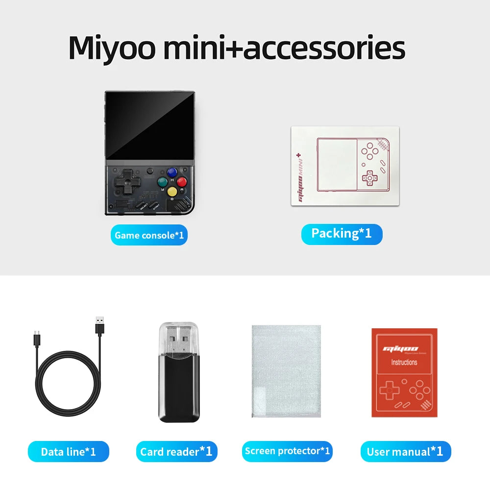 MIYOO Mini Plus Retro Handheld Game Console — 3.5" IPS, 25,000+ Games, Wi-Fi