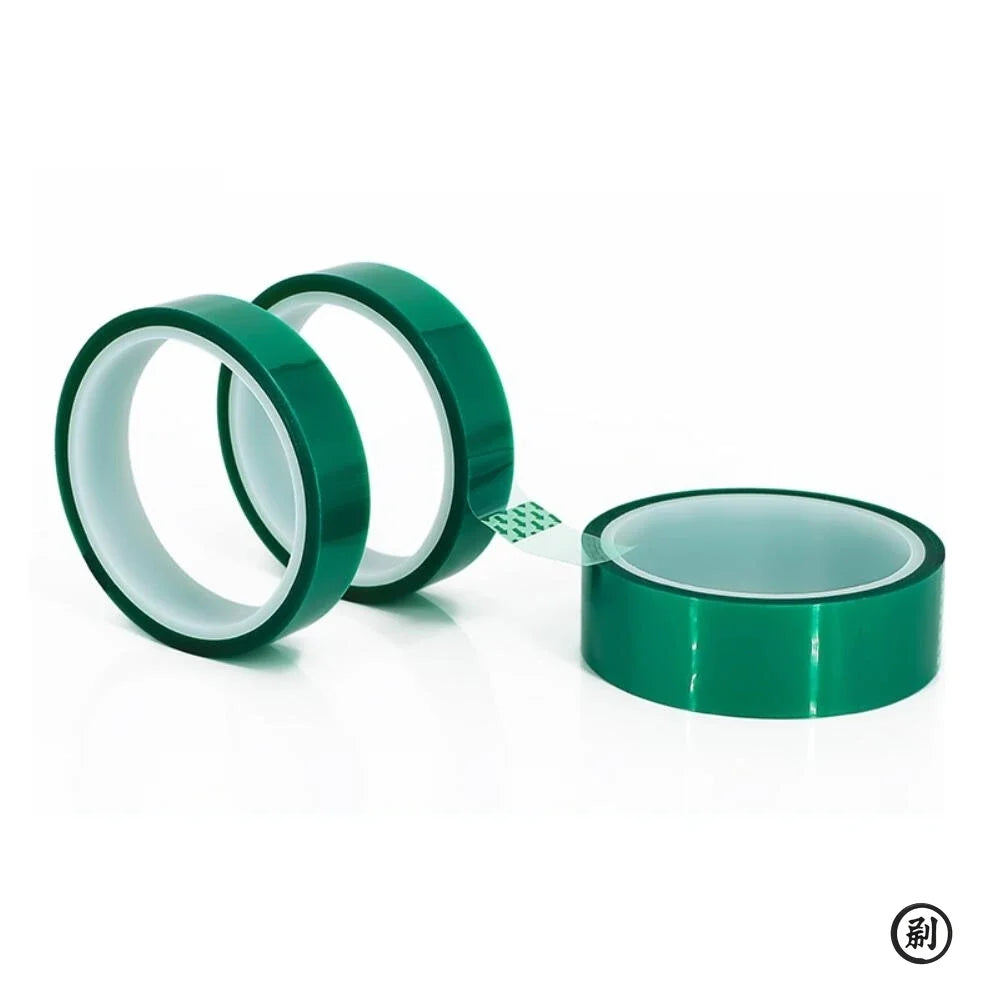 Hi-Temp Green PET Masking Tape — 33M, Heat Resistant to 180°C for Powder Coating & PCB Work