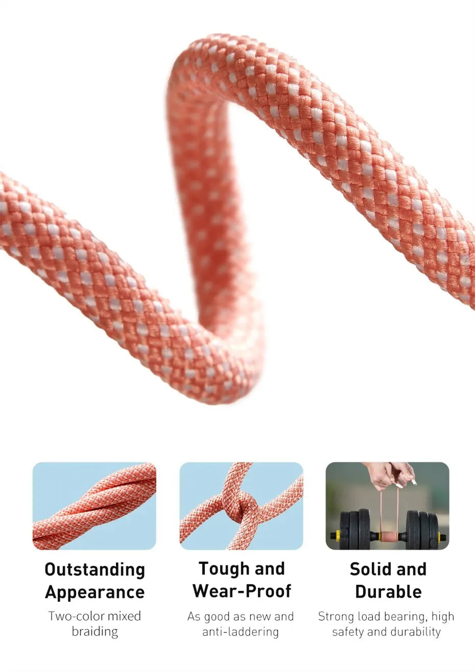 20W Fast Charging Braided USB-C to Lightning Cable — For iPhone, iPad & MacBook