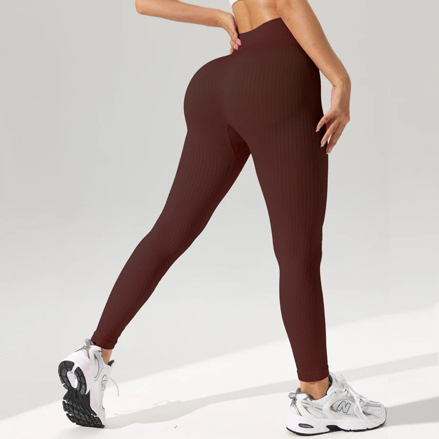LLHOSO Women’s Seamless Yoga Leggings — High-Waist Tummy Control Butt-Lifting Gym Pants