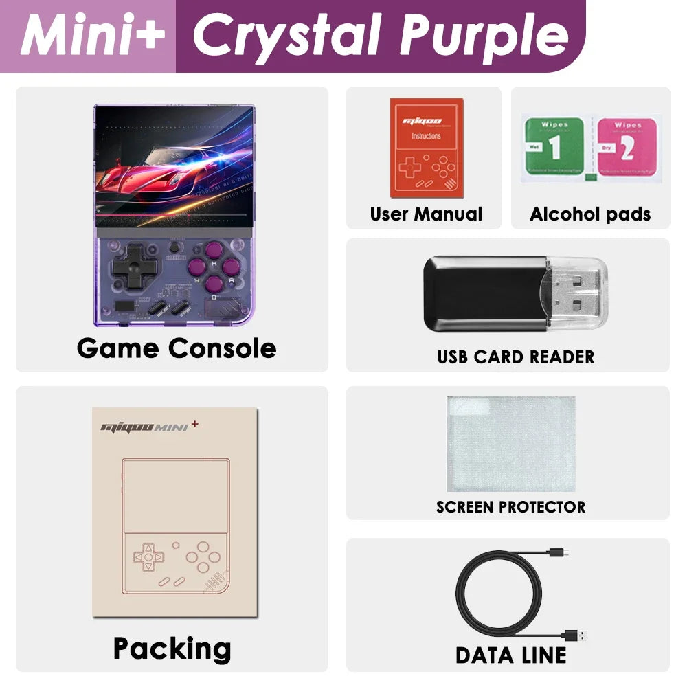 MIYOO Mini Plus Retro Handheld Game Console — 3.5" IPS, 25,000+ Games, Wi-Fi