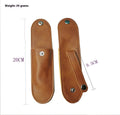 Funda de cuero para navaja plegable con soporte para linterna - Trabilla para cinturón y para llevar en el bolsillo