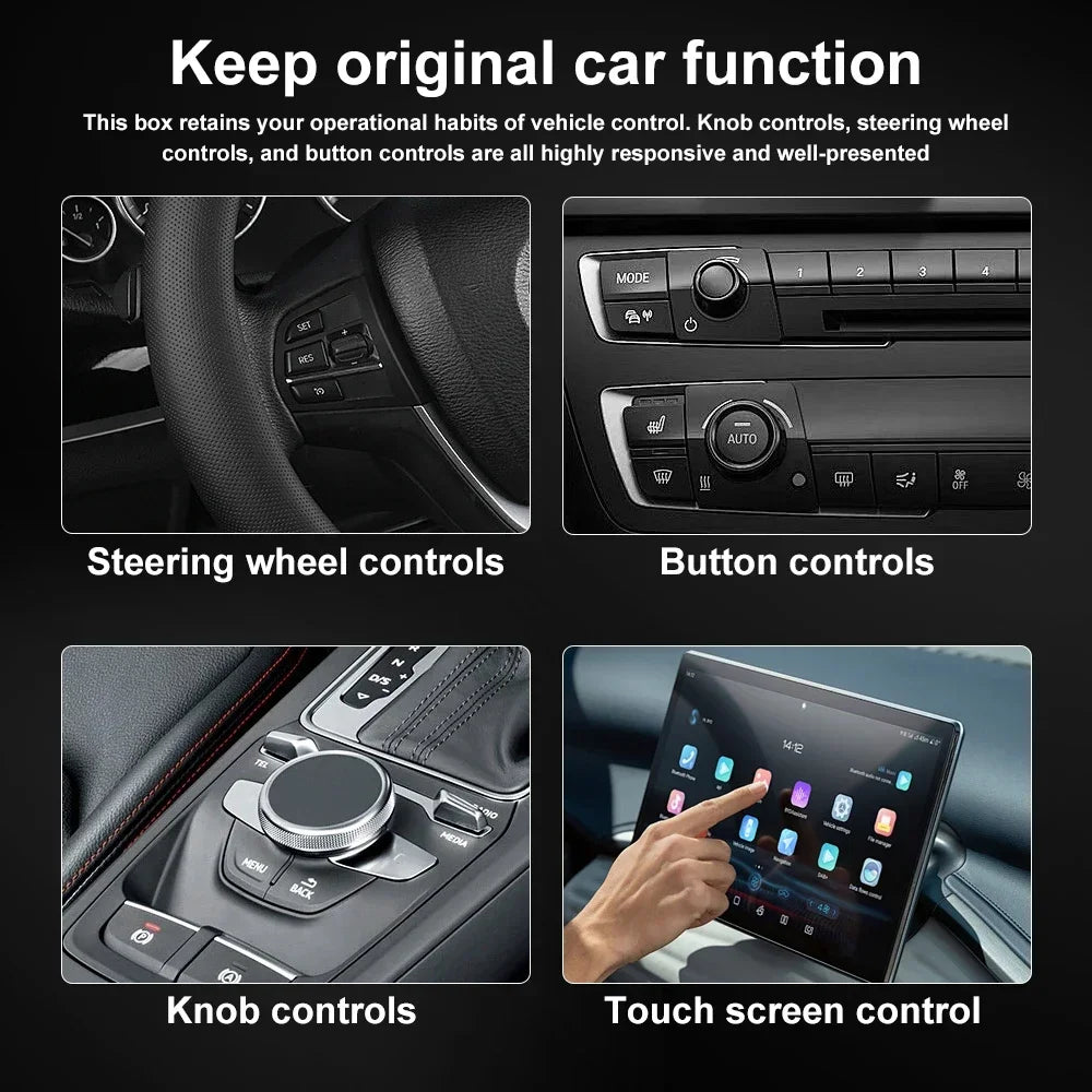 Adaptador inalámbrico para CarPlay y Android Auto — Convertidor Bluetooth Plug & Play para vehículos de 2016 en adelante