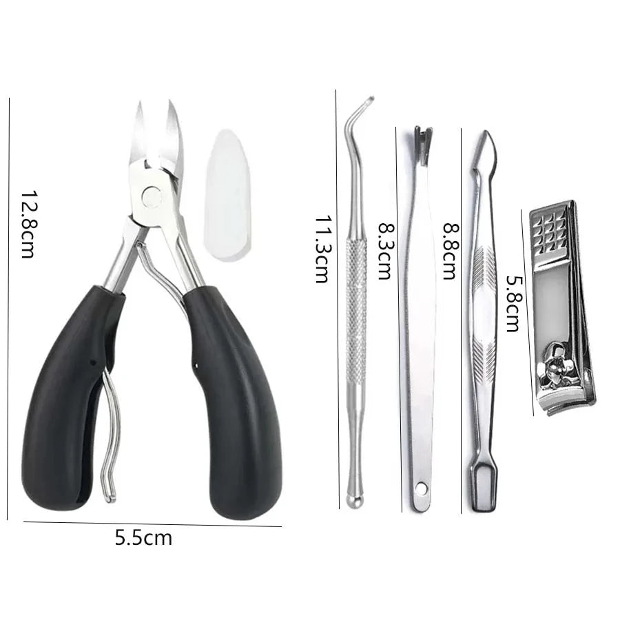 Juego de cuchillos de pedicura de acero inoxidable — Kit de herramientas para el cuidado de los pies de 4/5/6/9 piezas