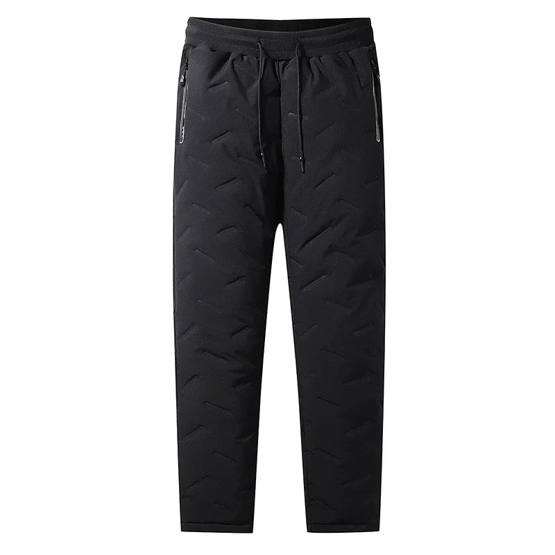 Men’s Insulated Waterproof Winter Jogger Pants — Fleece-Lined Down Cotton Warm Trousers up to 7XL