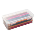 Transparent Plastic Pencil Box — Clear Storage Organizer for School & Office