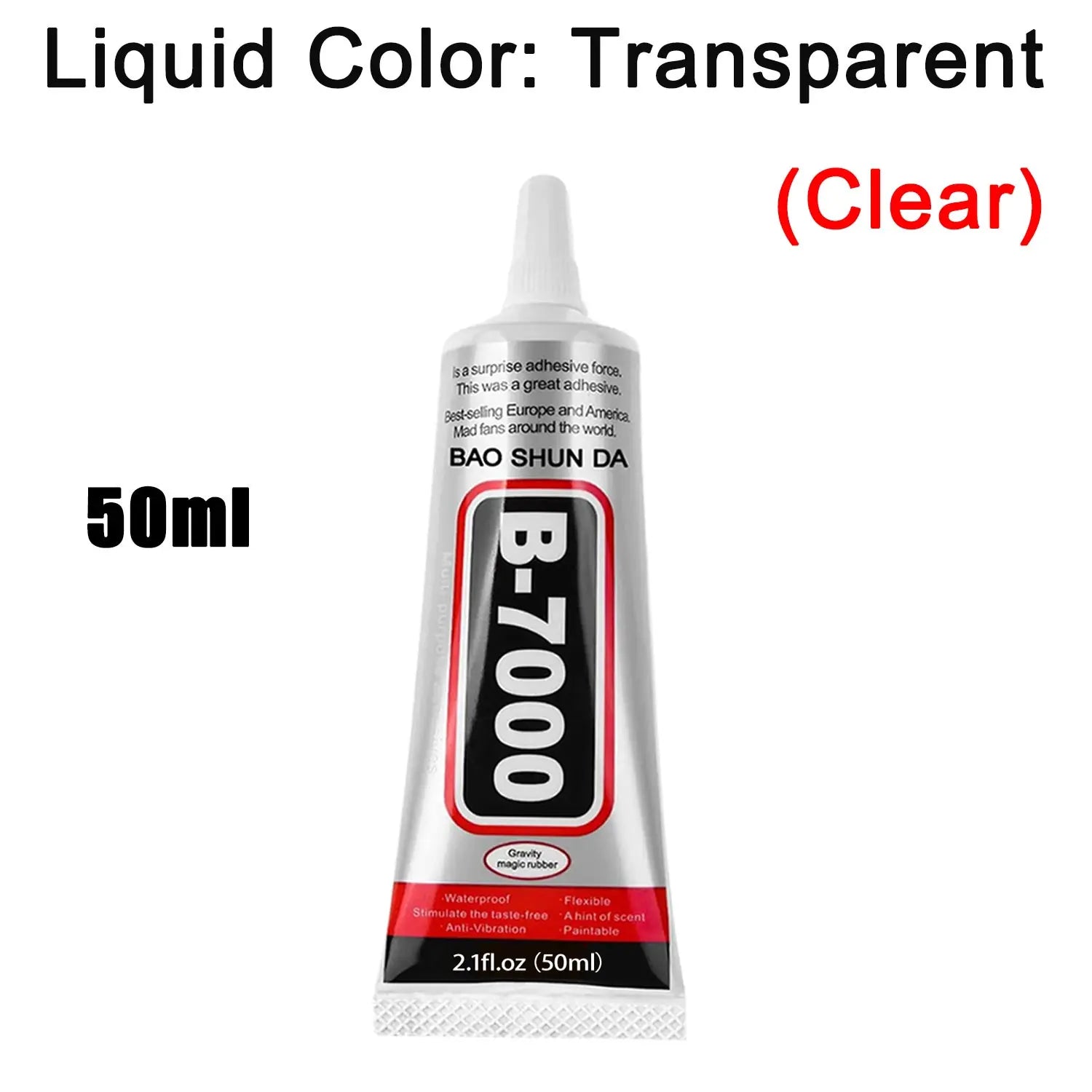 B-7000 / T-7000 Multi-Purpose Adhesive Glue — Clear & Black Bond for Phone Repair, Jewelry & DIY (15ml, 50ml, 110ml)