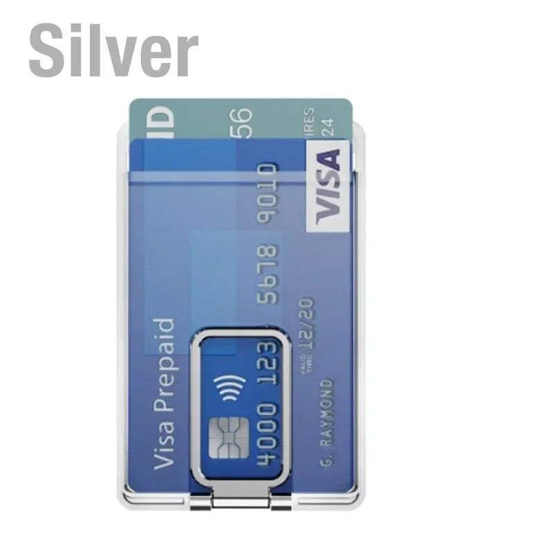 MagSafe 2-in-1 Magnetic Phone Card Holder Case — Clear Wallet Cover for iPhone & Samsung