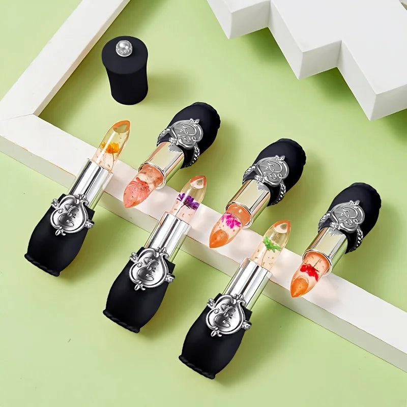 Lápiz Labial de Gelatina Flor Mágica — Bálsamo Labial Hidratante que Cambia de Color