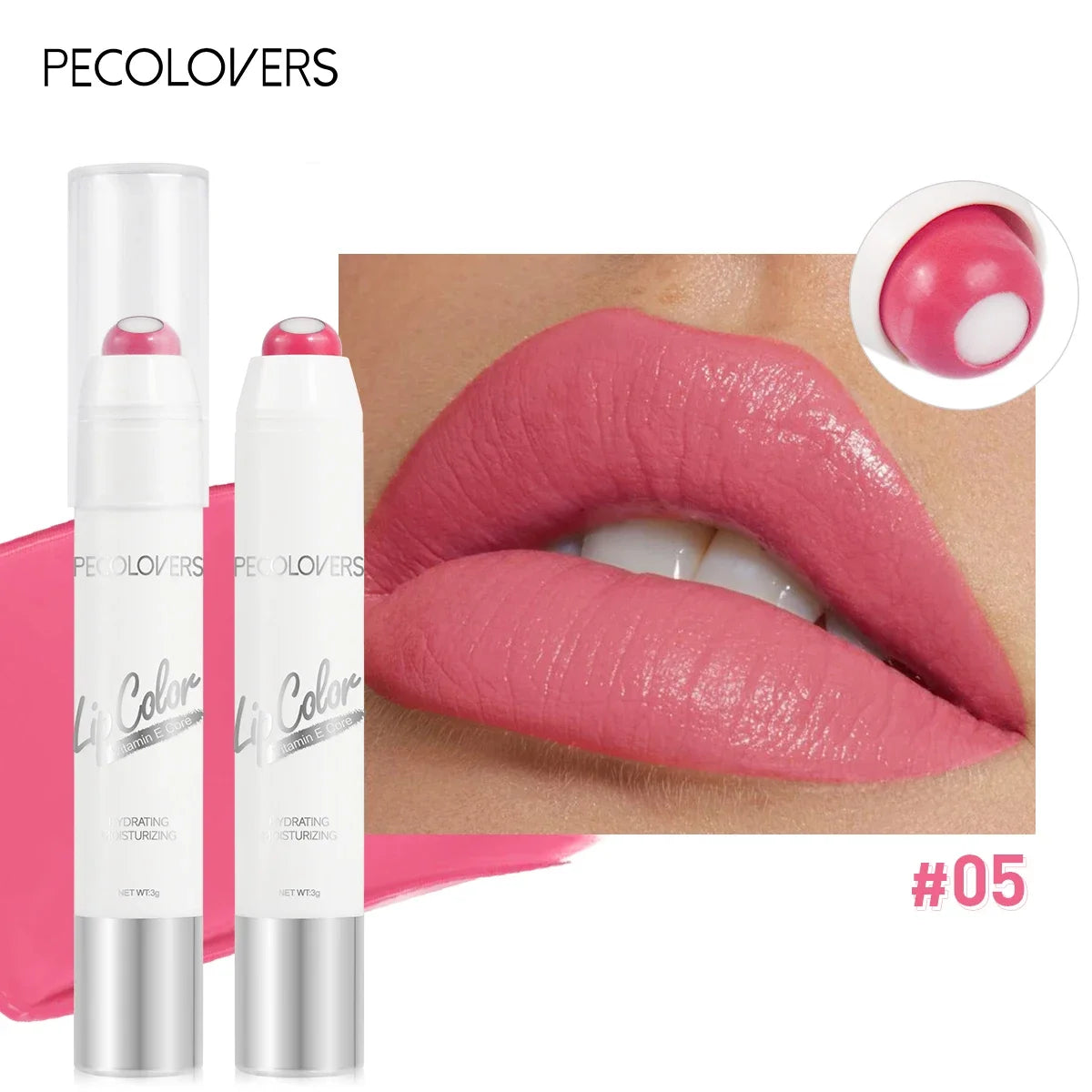 2-in-1 Nude & Matte Lipstick — Waterproof, Long-Lasting, 6 Colors