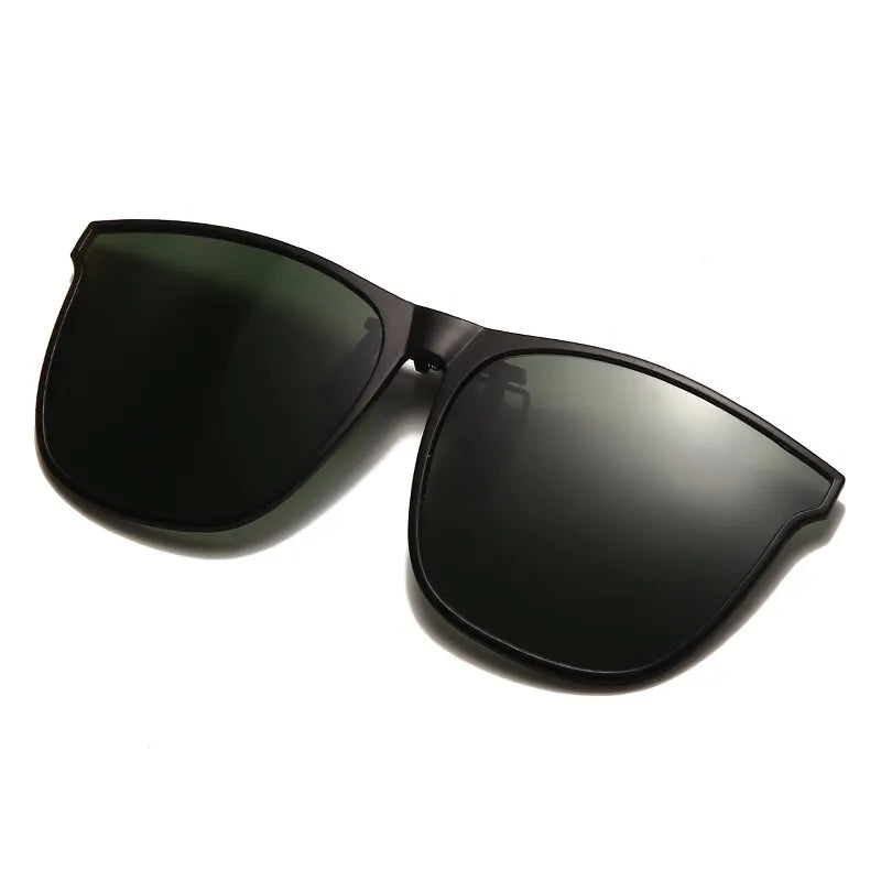 Gafas de sol polarizadas fotocromáticas de clip — Cuadradas, antideslumbrantes UV400, estilo vintage