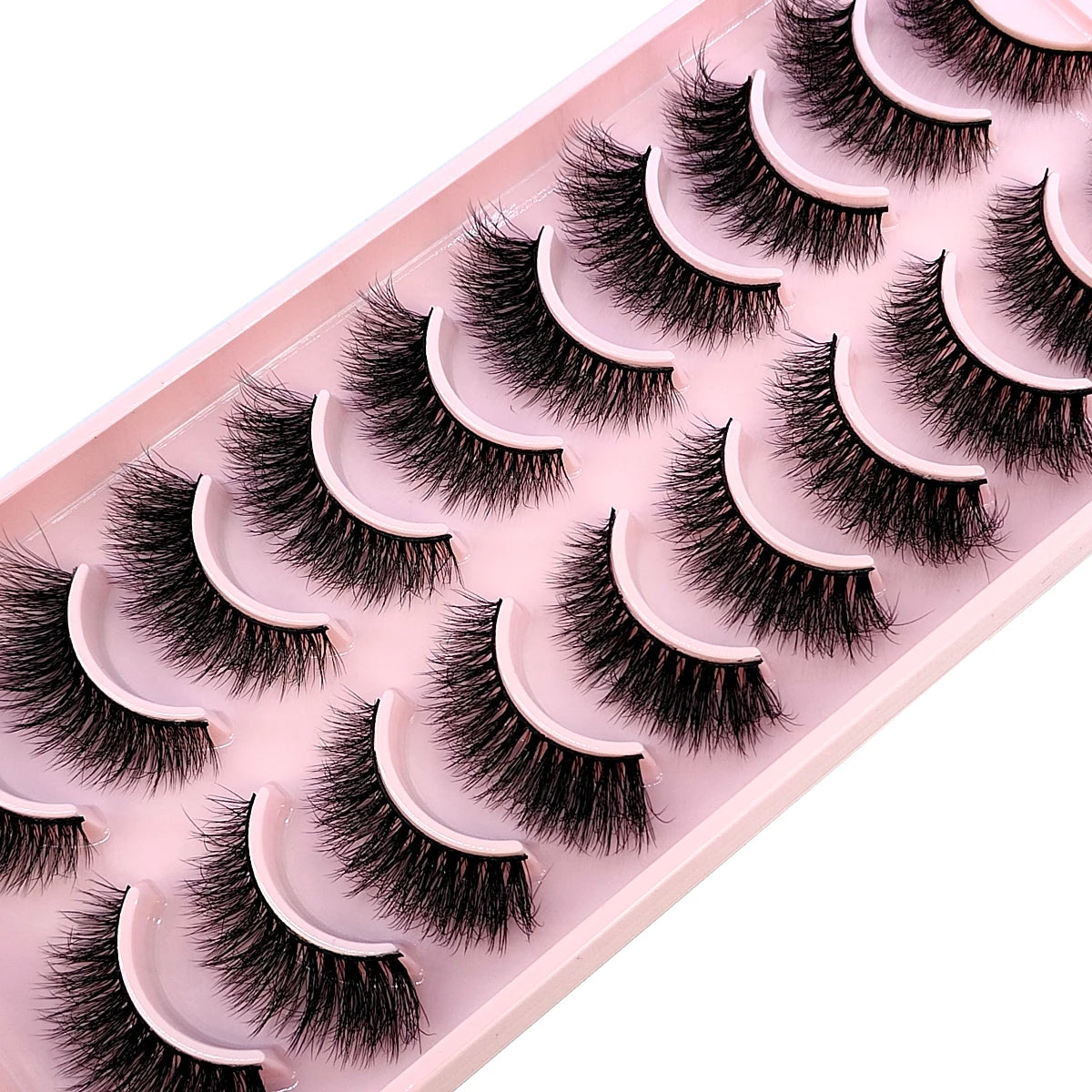 Faux Mink False Lashes — 10 Pairs Natural & Wispy Handcrafted Eyelashes