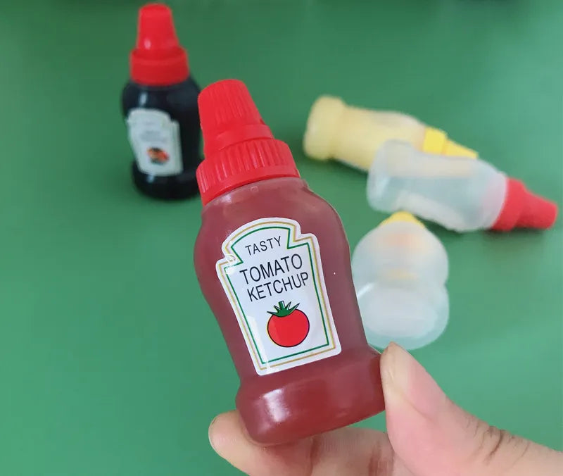 Mini Condiment Squeeze Bottles 25ml — Portable Sauce Dispensers for Lunchboxes (4 or 8pcs)
