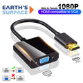 HDMI to VGA Adapter Cable — 1080P Full HD Male to Female Converter for Laptop, PC & PS4