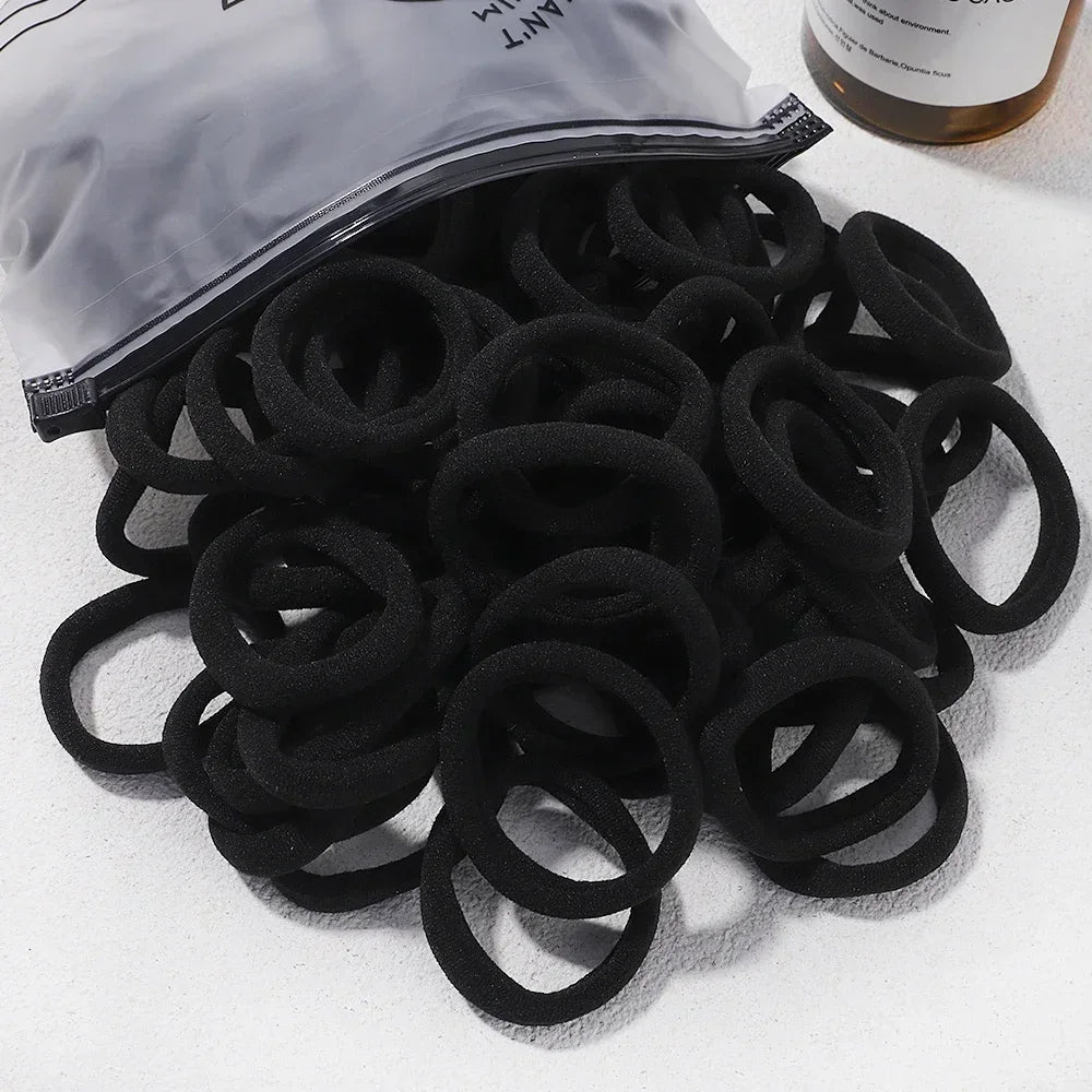 Mixed Colors Hair Ties & Scrunchies — 30/50/100-Pack Elastic Bands