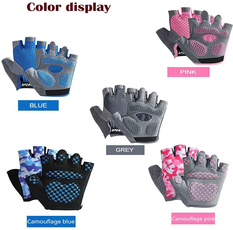 Guantes de Ciclismo sin Dedos para Niños — Guantes Transpirables Antideslizantes para Deportes al Aire Libre para Niños