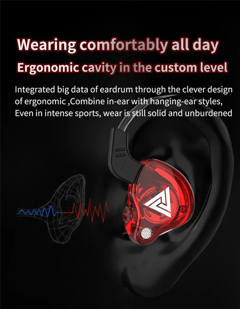 Auriculares internos con cable y micrófono — Sonido de alta fidelidad y bajos profundos, conector universal de 3,5 mm