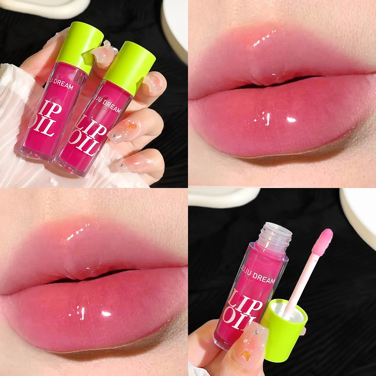 Candy-Colored Jelly Lip Oil — Glossy Hydrating Glass-Finish Lip Gloss