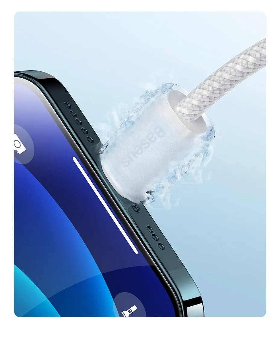 20W Fast Charging Braided USB-C to Lightning Cable — For iPhone, iPad & MacBook