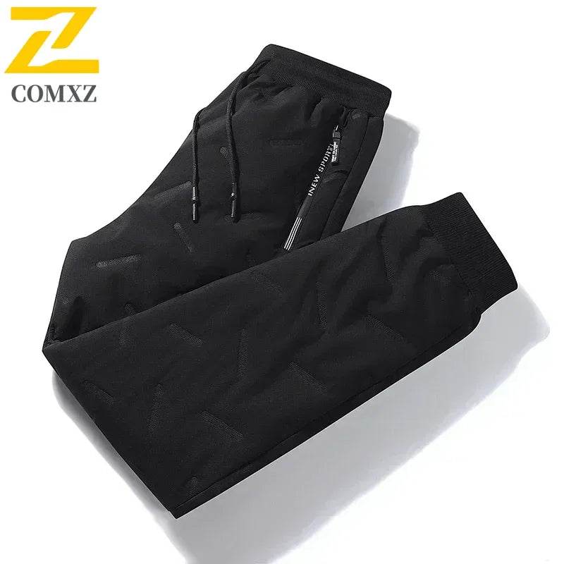 Men’s Insulated Waterproof Winter Jogger Pants — Fleece-Lined Down Cotton Warm Trousers up to 7XL