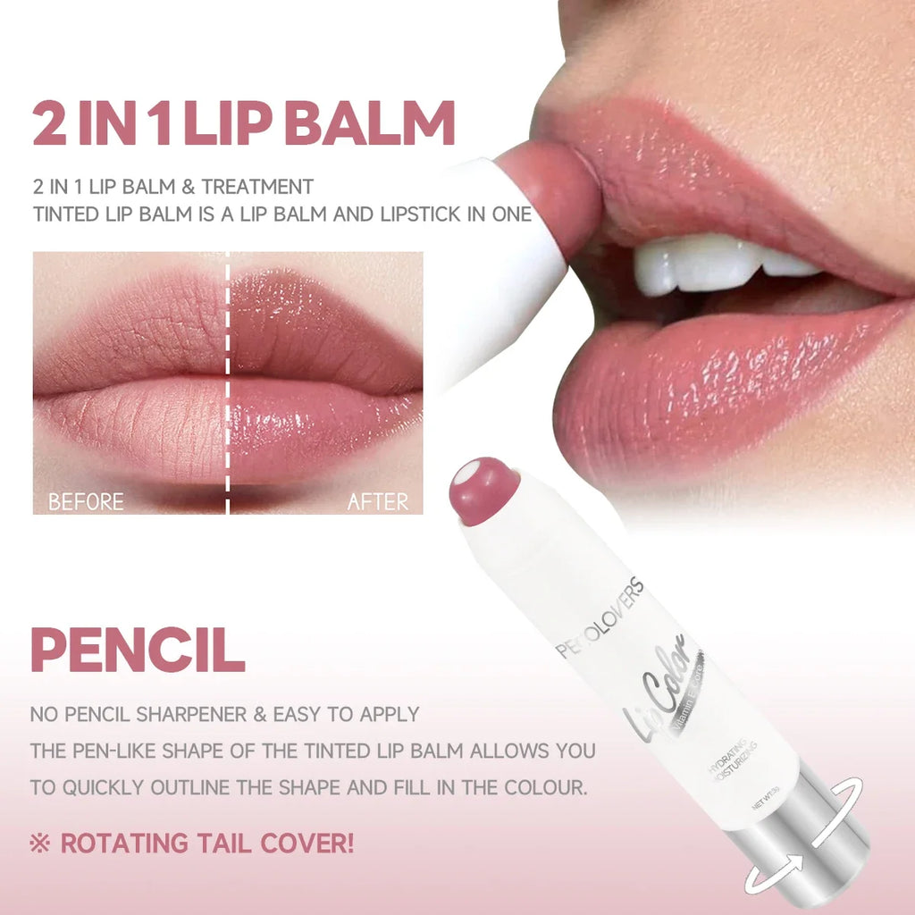 Labial 2 en 1 Nude y Mate — Resistente al Agua, Larga Duración, 6 Colores