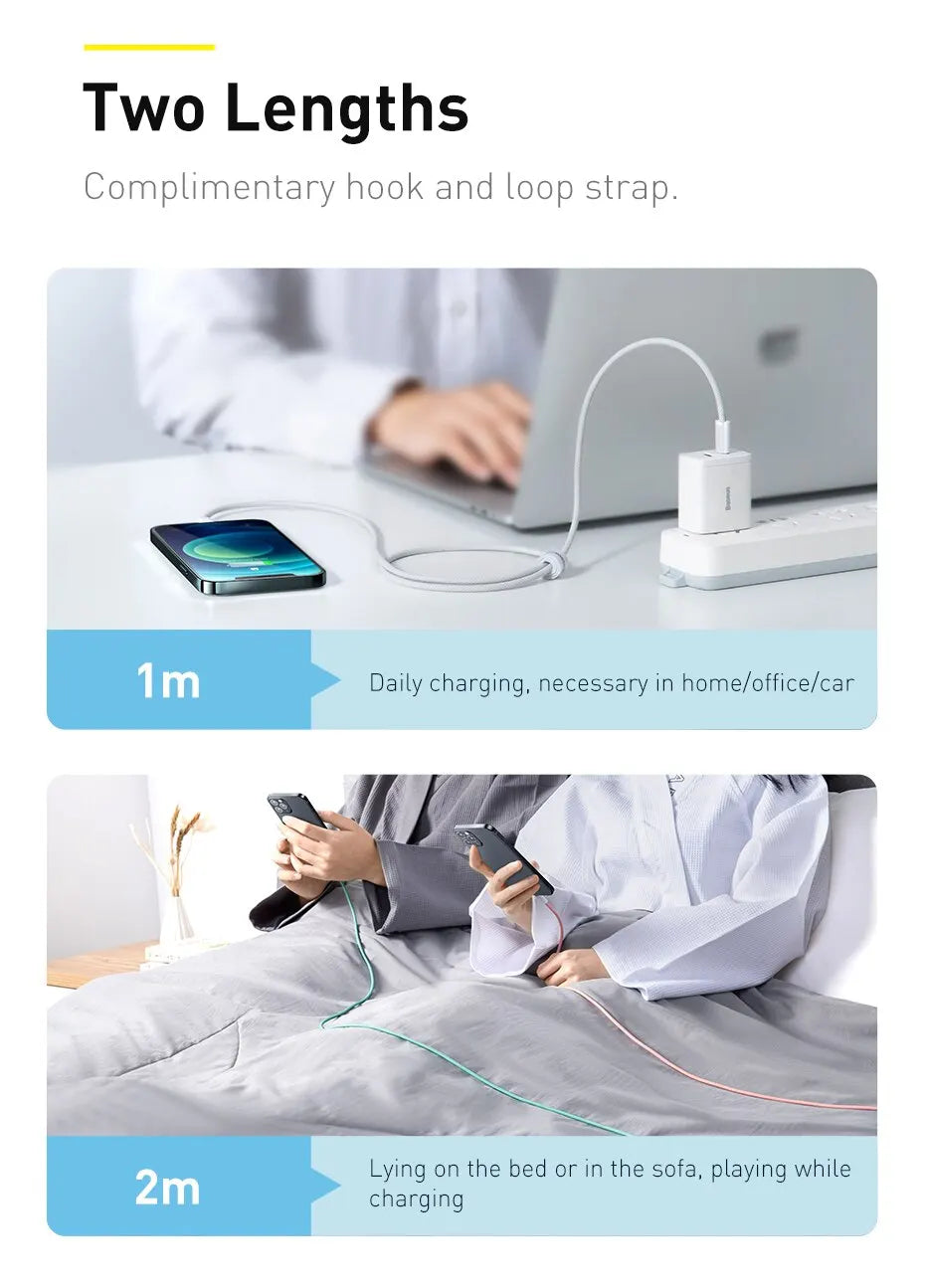 20W Fast Charging Braided USB-C to Lightning Cable — For iPhone, iPad & MacBook