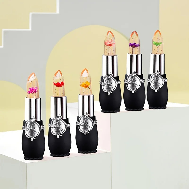 Lápiz Labial de Gelatina Flor Mágica — Bálsamo Labial Hidratante que Cambia de Color
