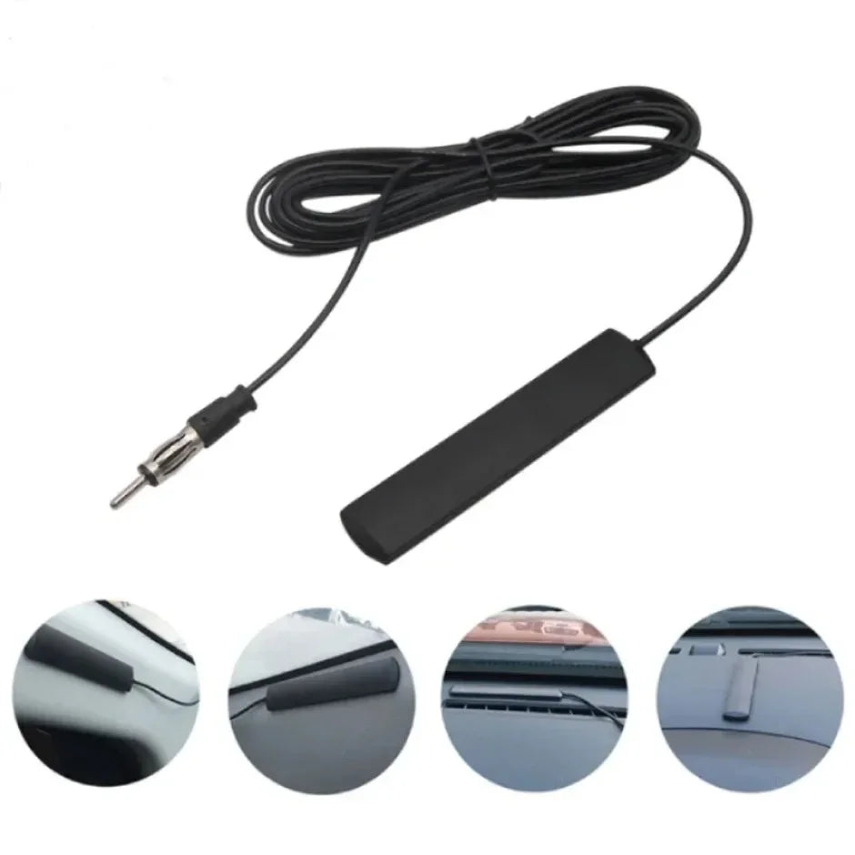 Antena universal de radio FM para coche con amplificador — Amplificador de señal de 3M para coche, barco y caravana