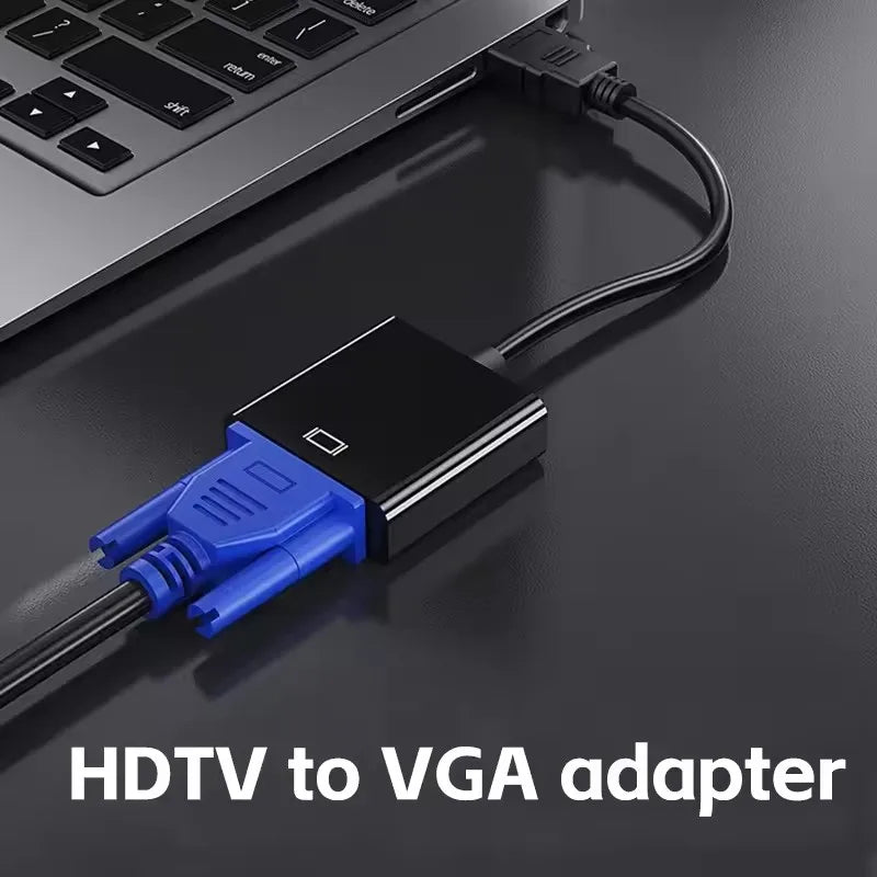 HDMI to VGA Adapter Cable — 1080P Full HD Male to Female Converter for Laptop, PC & PS4