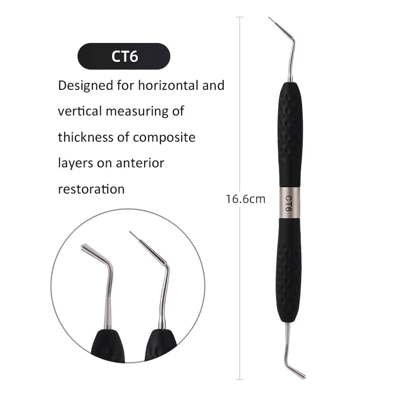 Double-Head Dental Composite Resin Filling Spatula — Aesthetic Restoration Instrument (CT1–CT7)