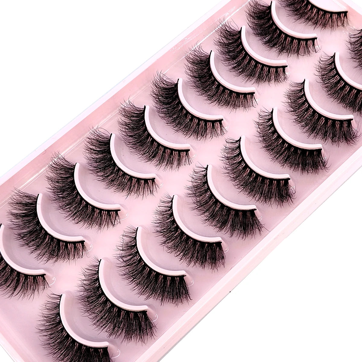 Faux Mink False Lashes — 10 Pairs Natural & Wispy Handcrafted Eyelashes