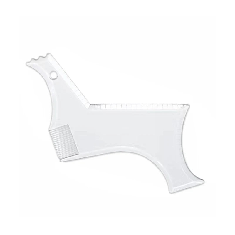 Men's Beard Shaping Tool — Stainless Steel Styling Stencil & Comb
