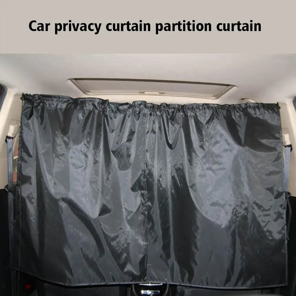 Car Privacy Partition Curtain — Rear Seat Insulation Shade for Cars, RVs & Vans