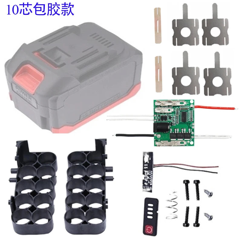 Makita Battery Case Shell with PCB Charging Board — 10/15/20 Core 18650 Li-Ion Pack for Power Tools