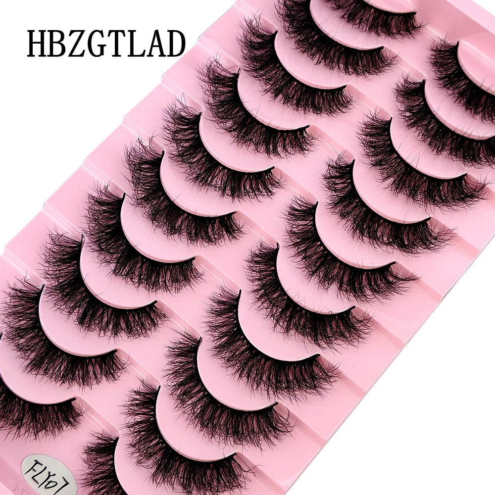Faux Mink False Lashes — 10 Pairs Natural & Wispy Handcrafted Eyelashes