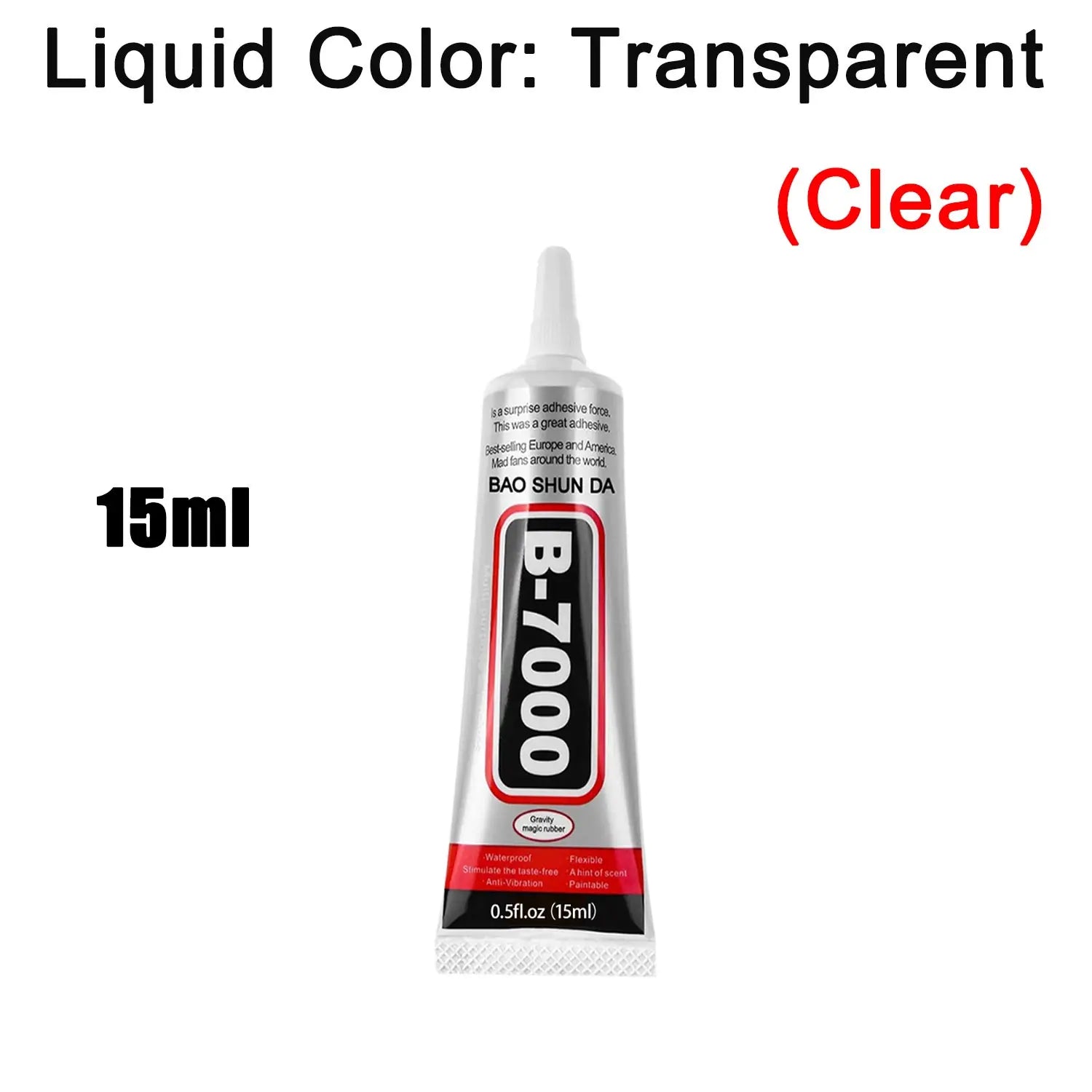 B-7000 / T-7000 Multi-Purpose Adhesive Glue — Clear & Black Bond for Phone Repair, Jewelry & DIY (15ml, 50ml, 110ml)